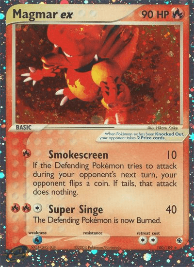 Magmar ex Pokémon card