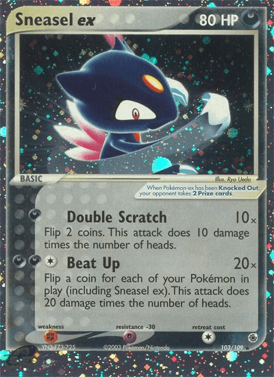 Sneasel ex Pokémon card