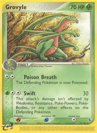 Grovyle Pokémon card
