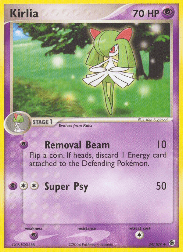Kirlia Pokémon card