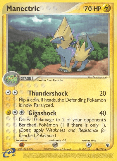 Manectric Pokémon card