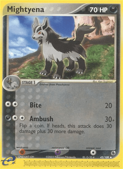 Mightyena Pokémon card