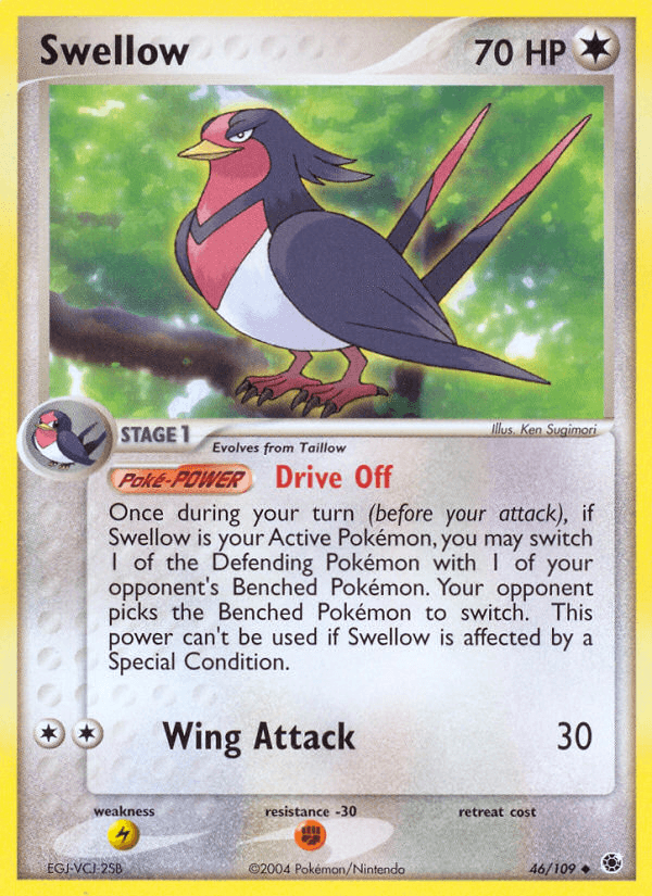 Swellow Pokémon card