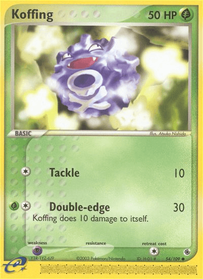 Koffing Pokémon card