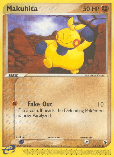 Makuhita Pokémon card