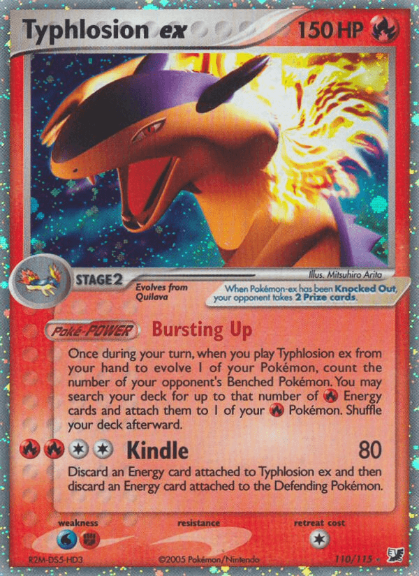 Typhlosion ex Pokémon card