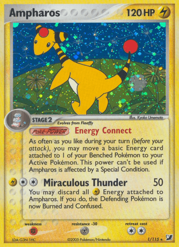 Ampharos Pokémon card