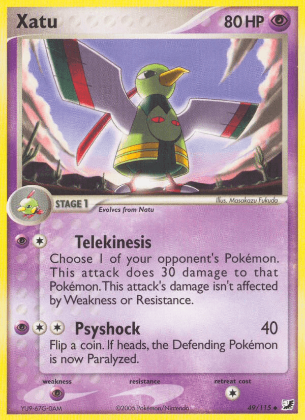 Xatu Pokémon card