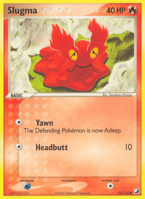 Slugma Pokémon card