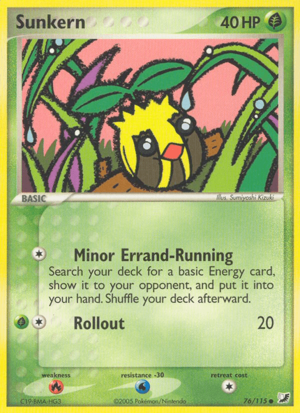 Sunkern Pokémon card