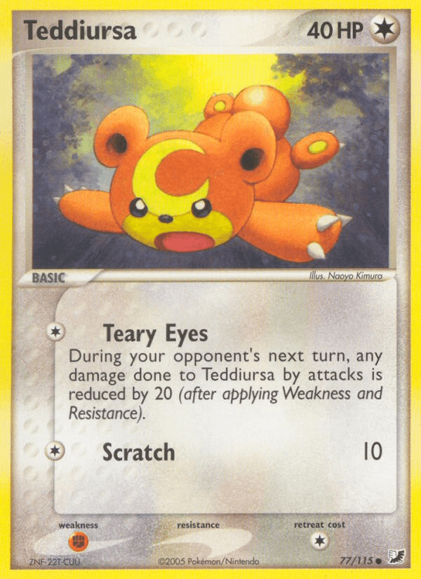 Teddiursa Pokémon card