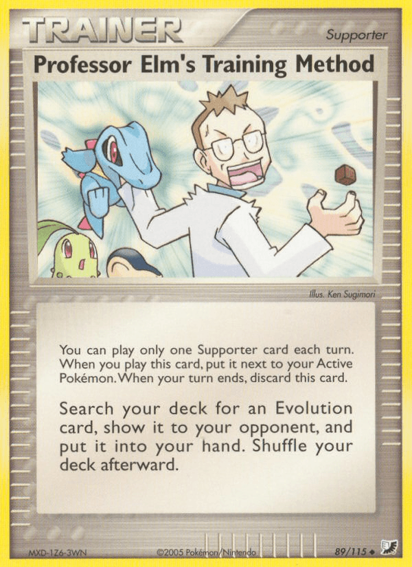 Professor Elm's Training Method Pokémon card