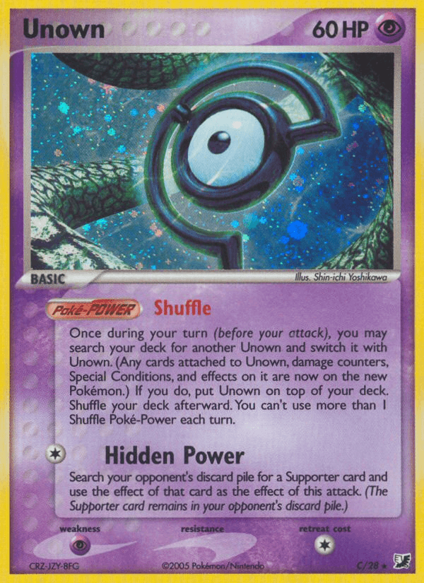 Unown Pokémon card