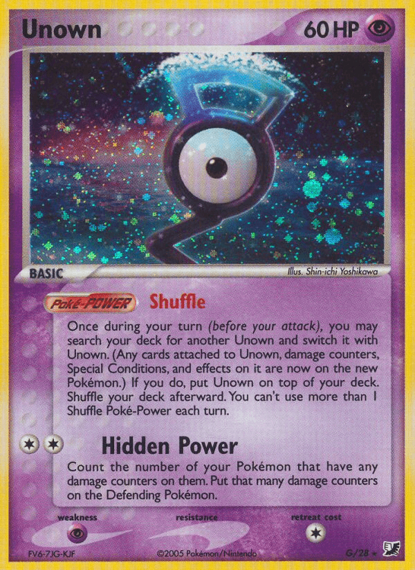 Unown Pokémon card