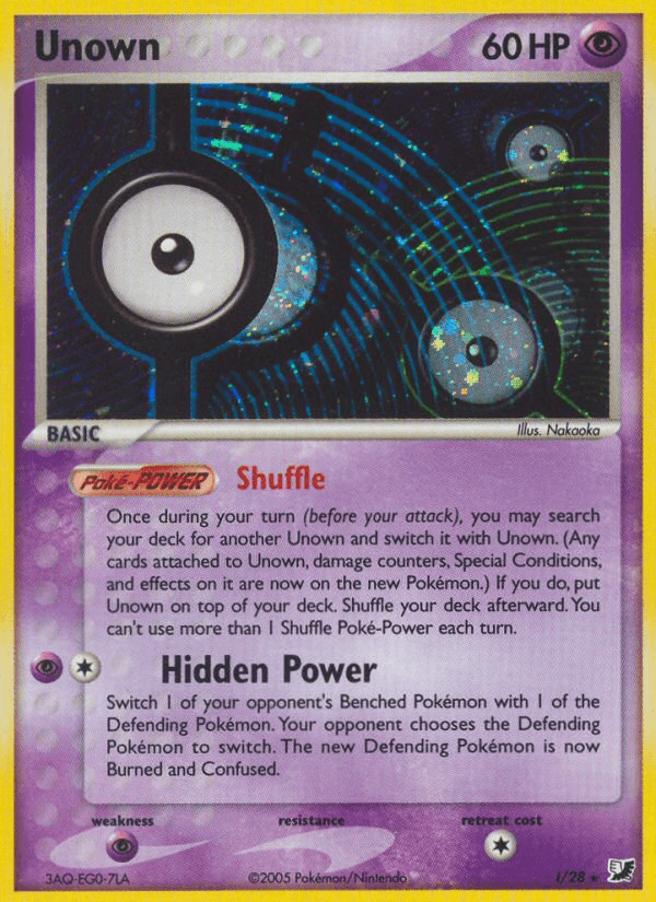 Unown Pokémon card
