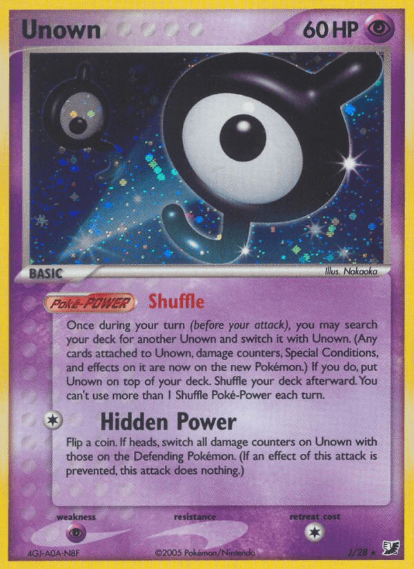 Unown Pokémon card