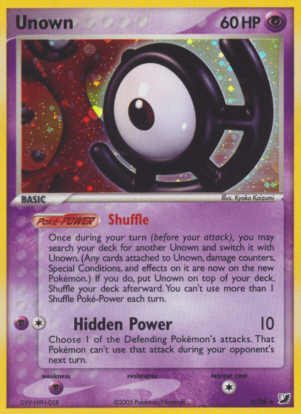 Unown Pokémon card