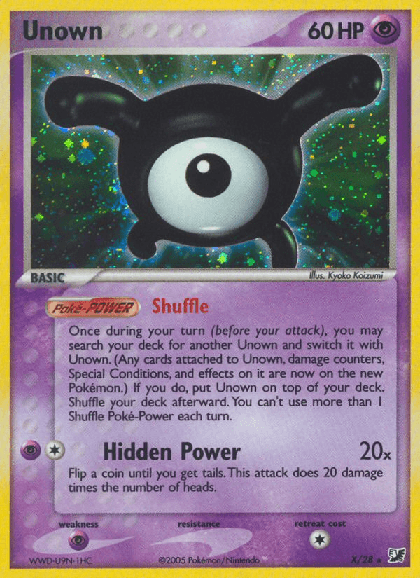 Unown Pokémon card