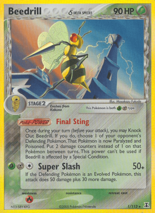 Beedrill δ Pokémon card