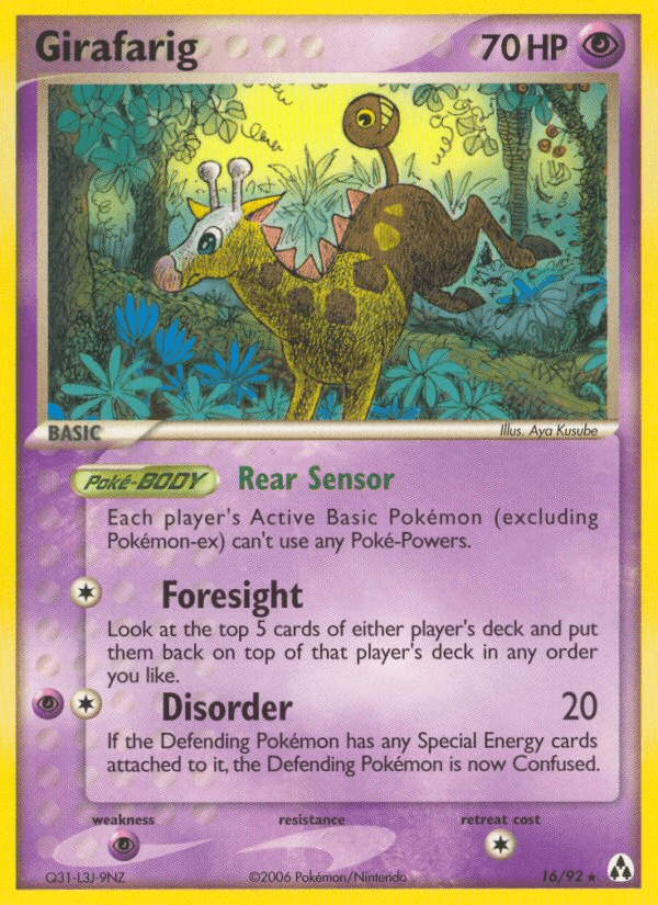 Girafarig Pokémon card