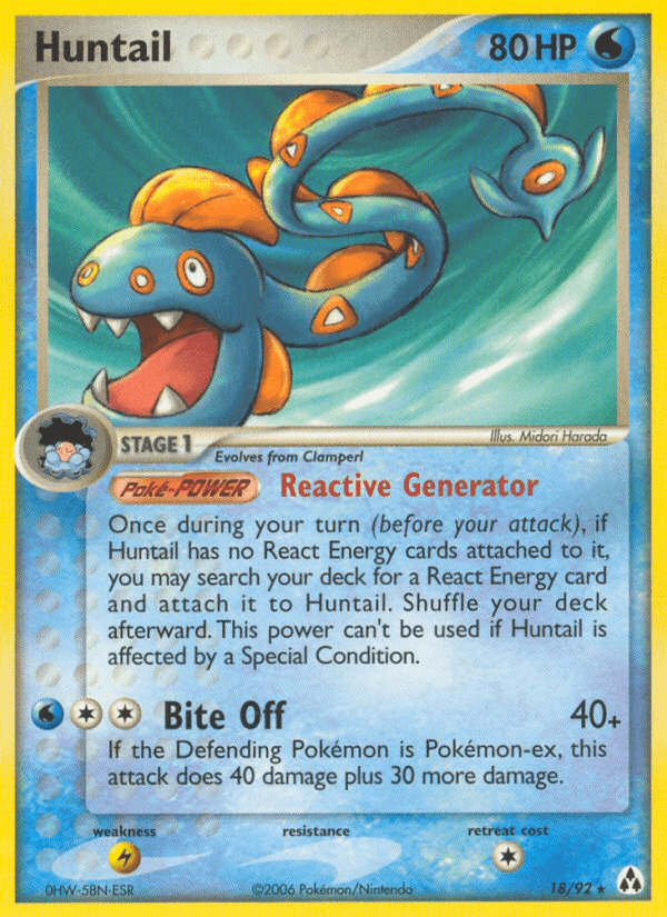 Huntail Pokémon card