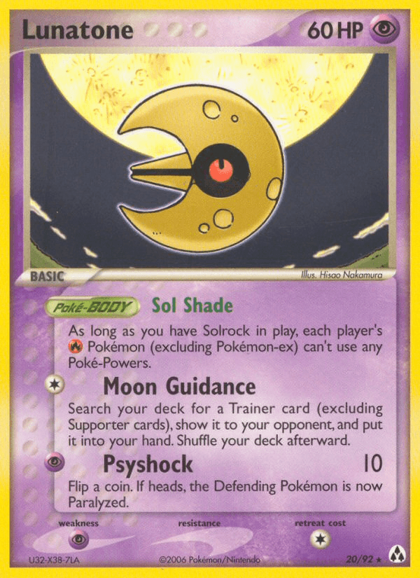 Lunatone Pokémon card