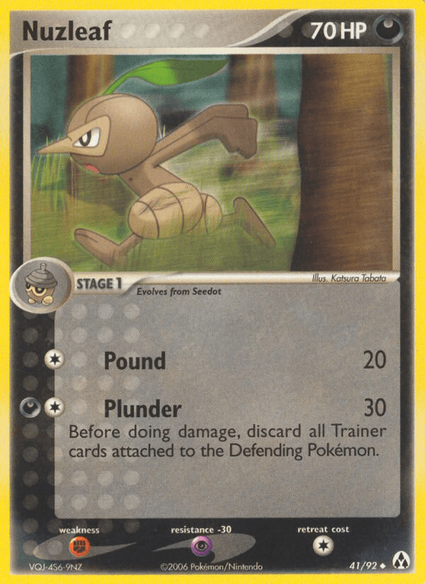 Nuzleaf Pokémon card