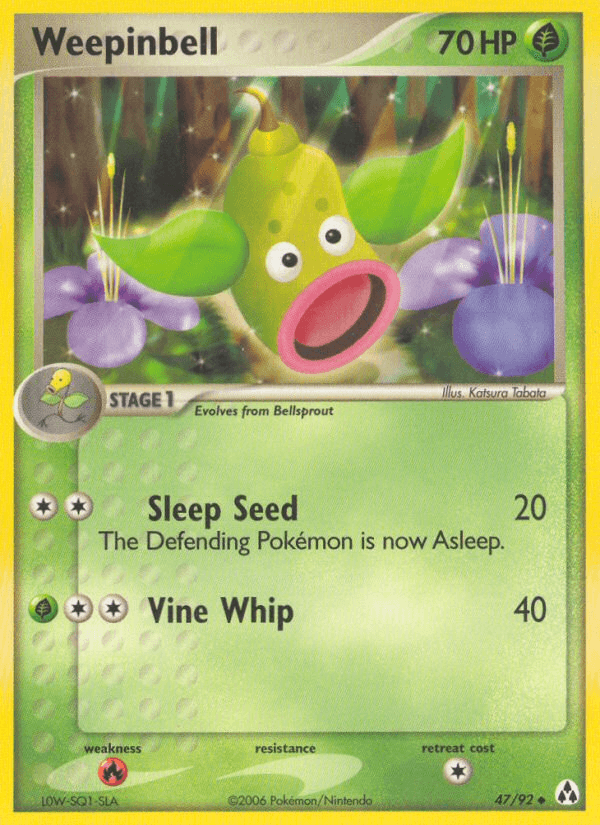Weepinbell Pokémon card