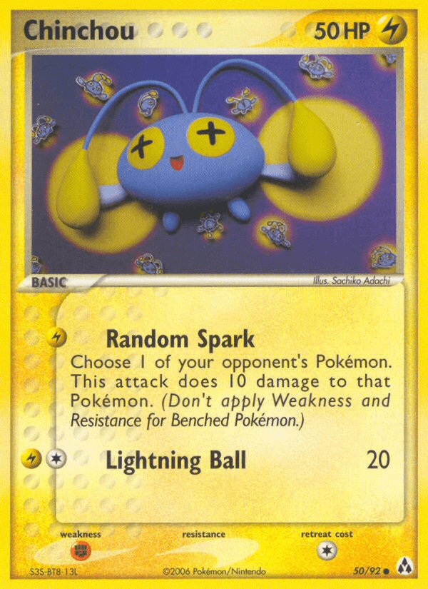 Chinchou Pokémon card