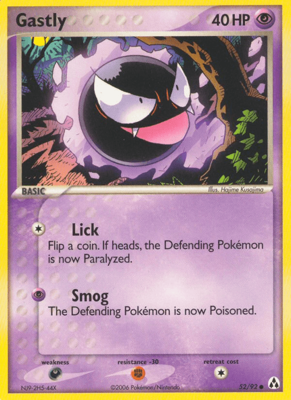 Gastly Pokémon card