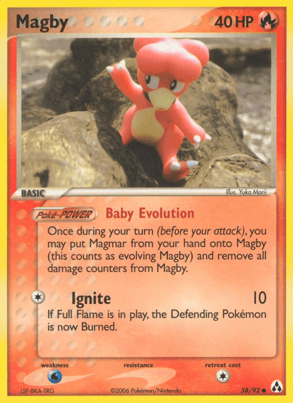 Magby Pokémon card