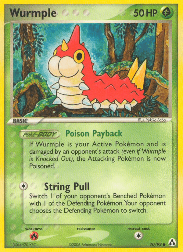 Wurmple Pokémon card