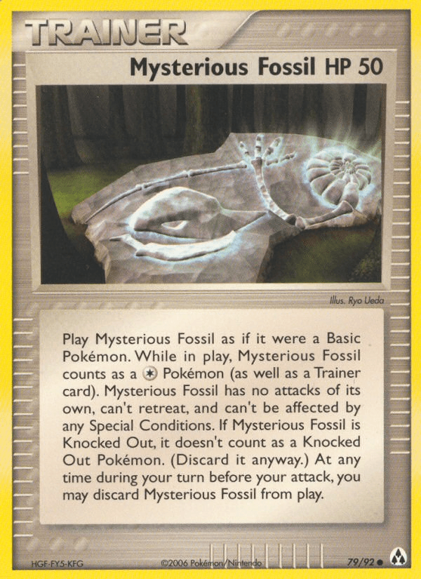 Mysterious Fossil Pokémon card