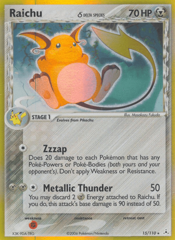 Raichu δ Pokémon card