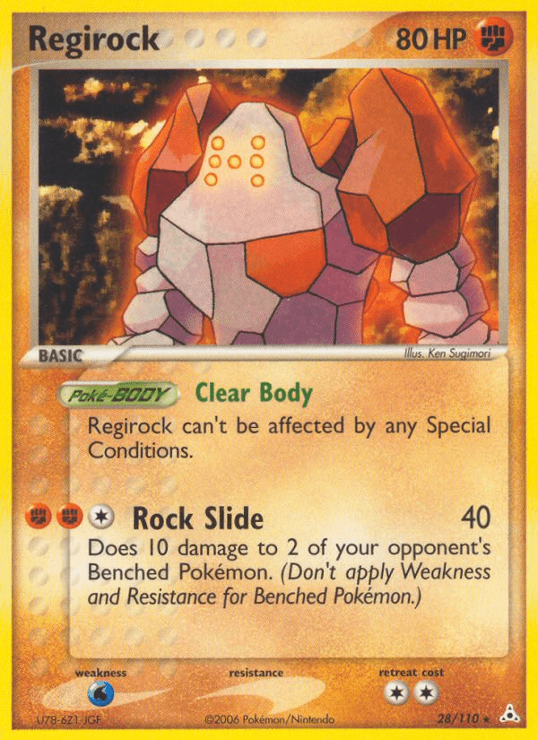 Regirock Pokémon card