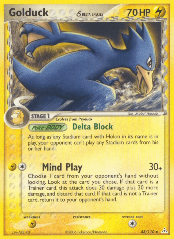 Golduck δ Pokémon card