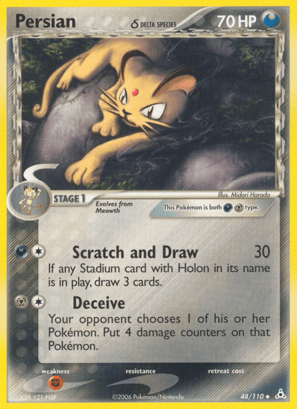 Persian δ Pokémon card