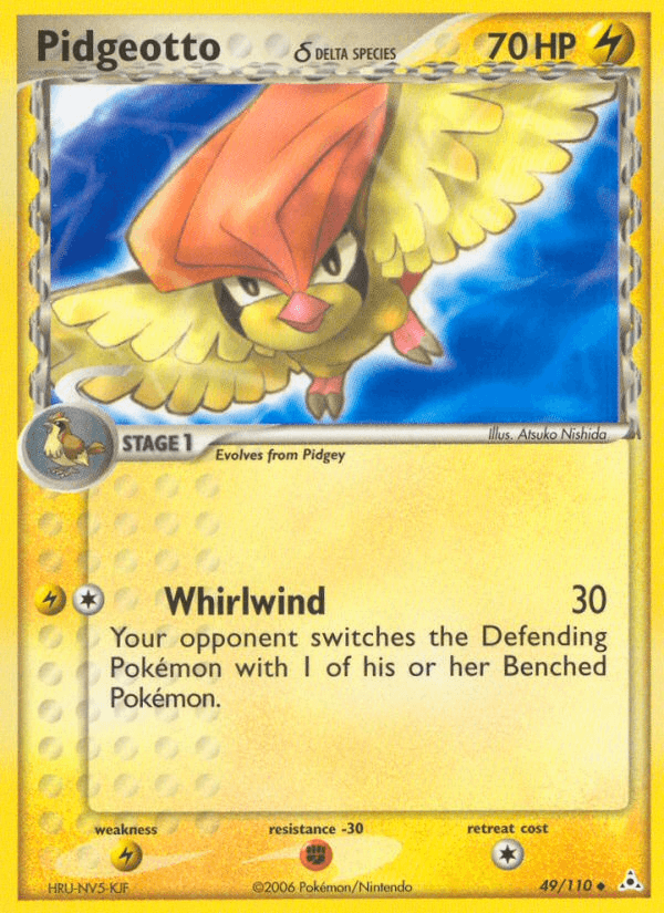Pidgeotto δ Pokémon card