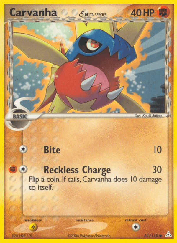 Carvanha δ Pokémon card