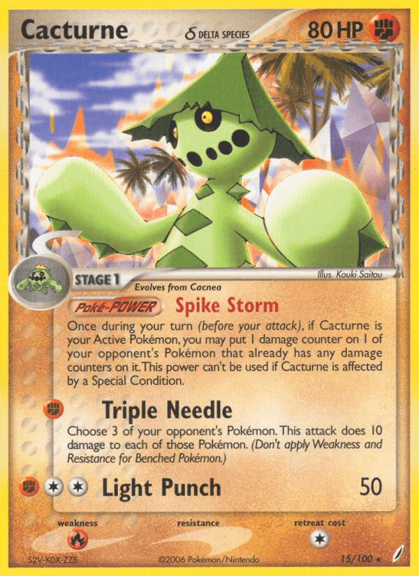 Cacturne δ Pokémon card