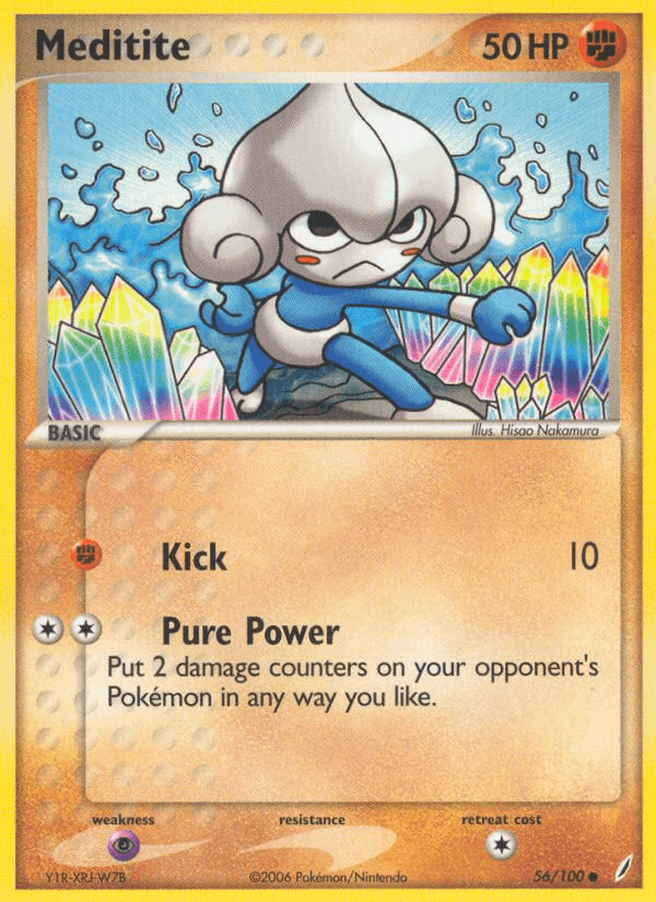 Meditite Pokémon card