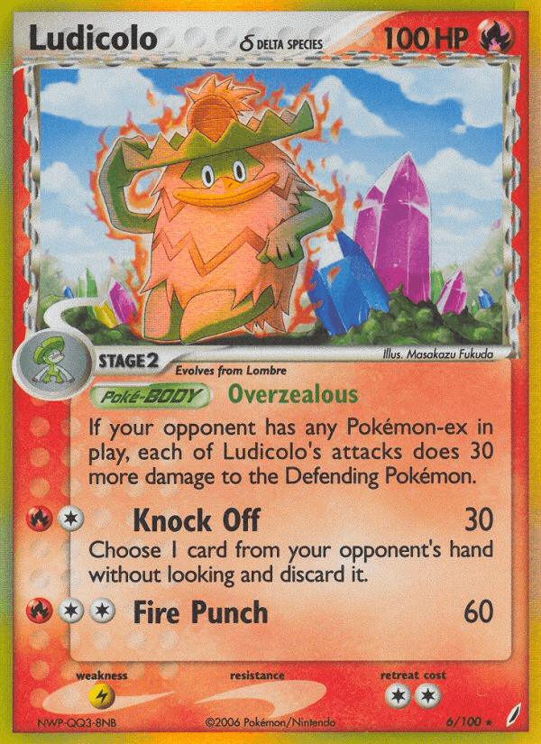 Ludicolo δ Pokémon card