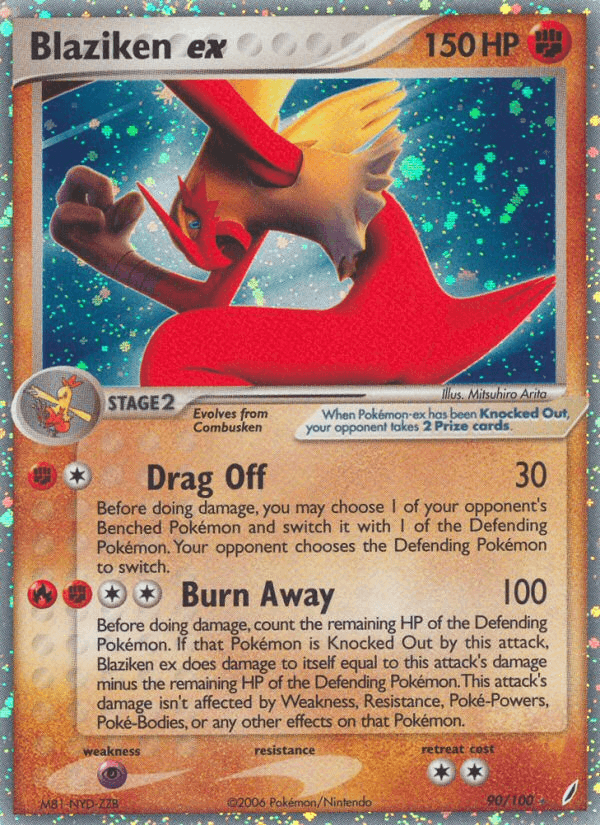 Blaziken ex Pokémon card