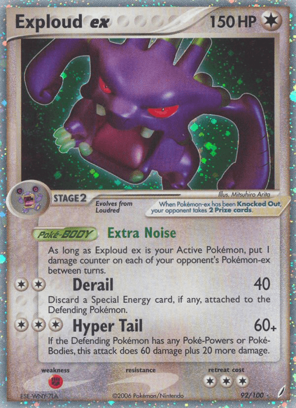 Exploud ex Pokémon card