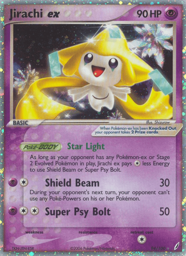 Jirachi ex Pokémon card
