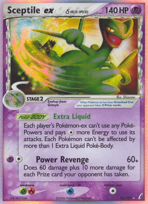 Sceptile ex δ Pokémon card