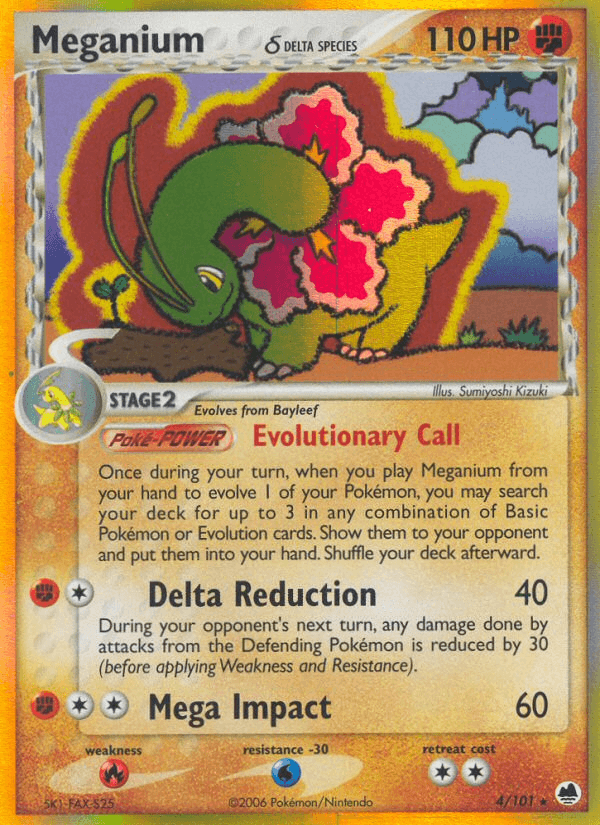 Meganium δ Pokémon card