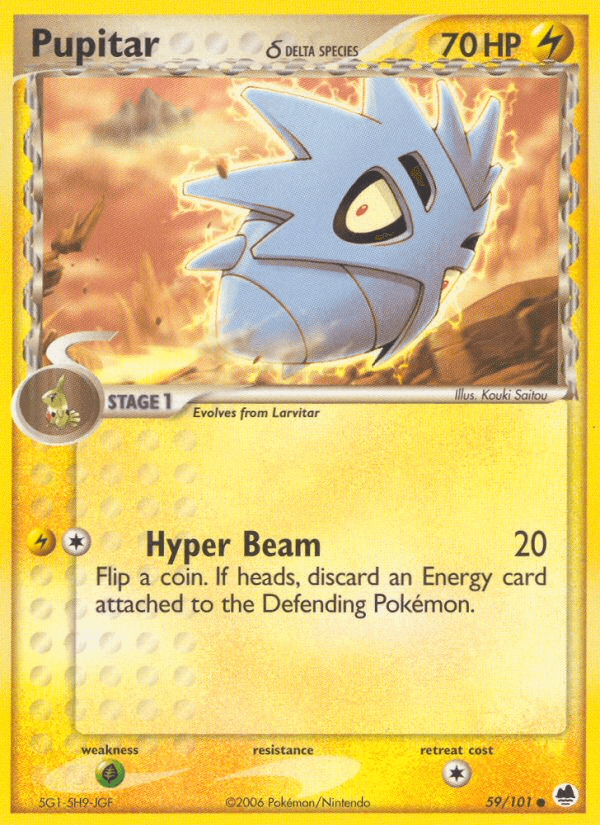 Pupitar δ Pokémon card