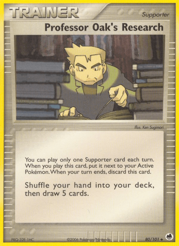 Professor Oak's Research Pokémon card