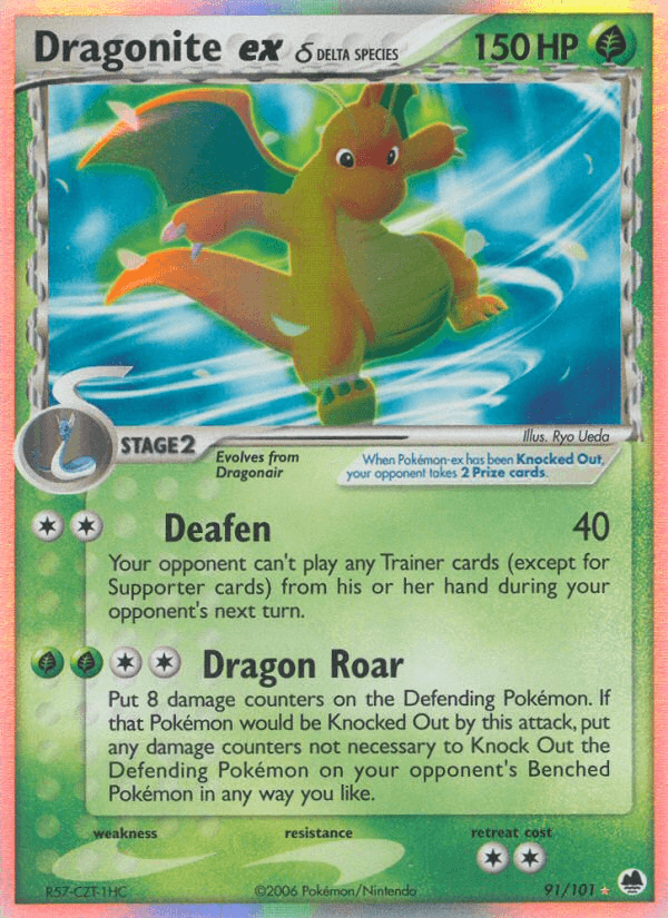 Dragonite ex δ Pokémon card